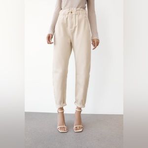 Zara High-Waisted Paperbag Jeans